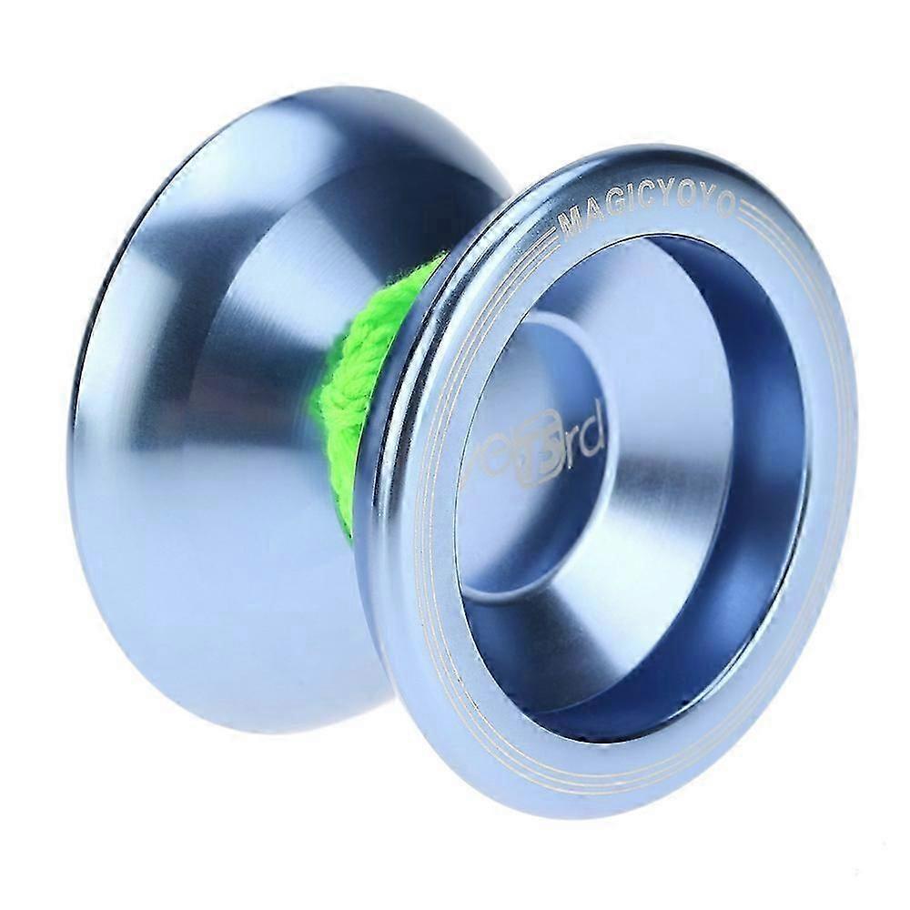Professional Magic Yoyo T5 Overlord Aluminum Alloy Metal Yoyo 8 Ball KK Bearing with String for Kids Lake Blue