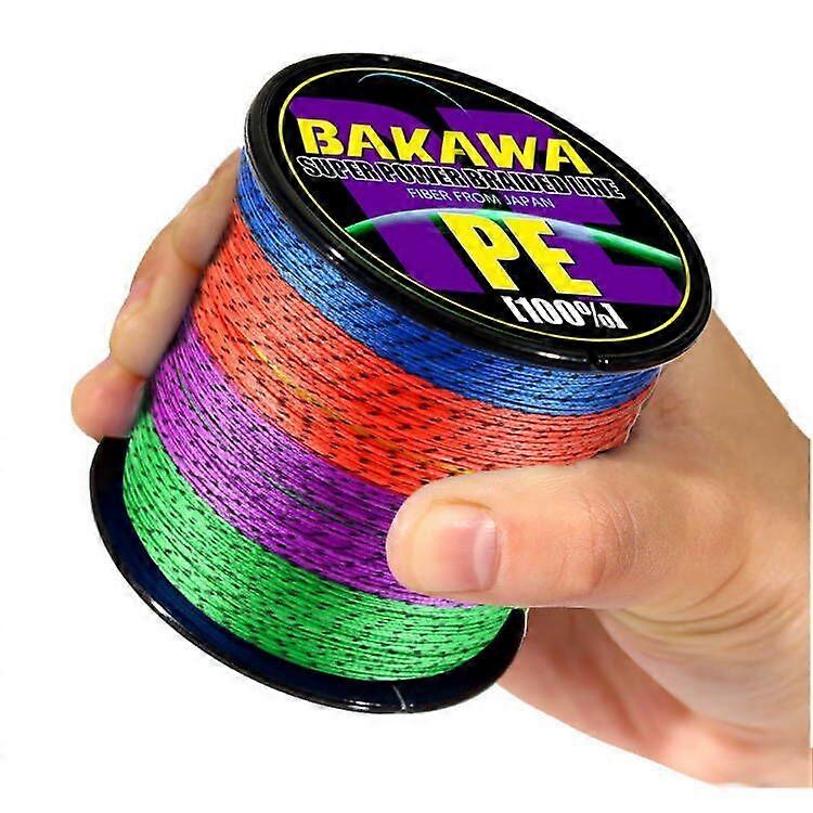 BAKAWA 4 Hydrated Fishing Line 300m/330yd Diameter: 0.2mm-0.42mm Size: 10-85lb Japan PE Floating Line for Oceans Rivers Lakes and Mountains