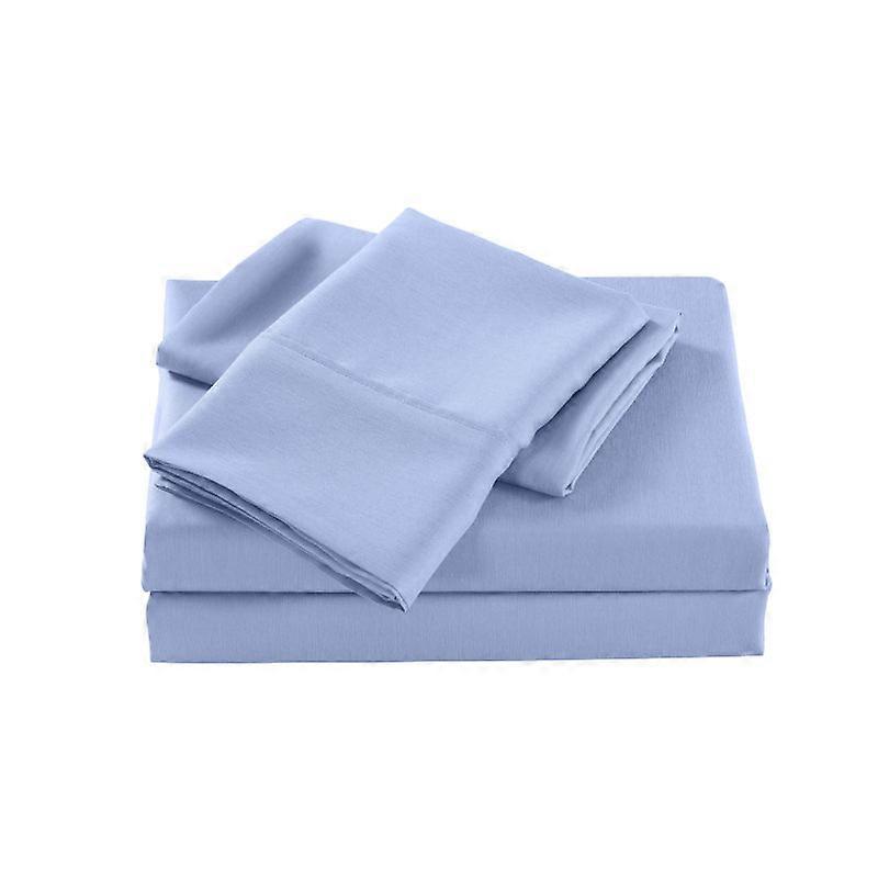 Royal Comfort 2000 Thread Count Bamboo Cooling Sheet Set Ultra Soft Single Light Blue Sheets