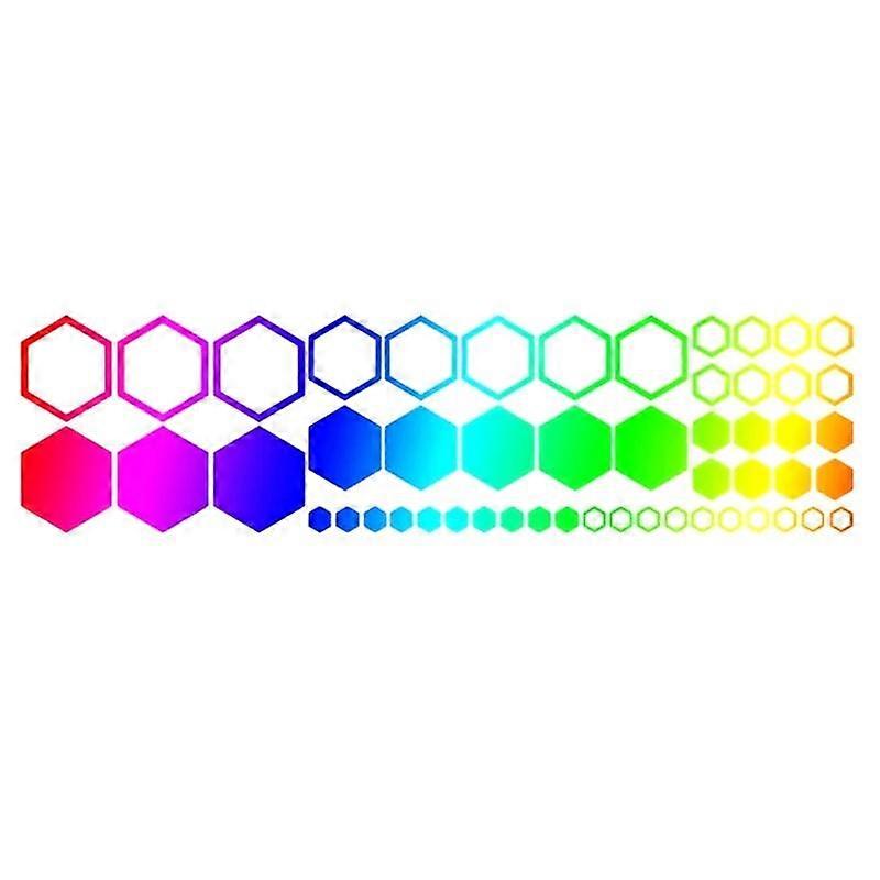 1 Sheet Diy Car Body Cool Styling Open Style Decoration Honeycomb Auto Decals Large And Small Combination Hexagonal Stickers
