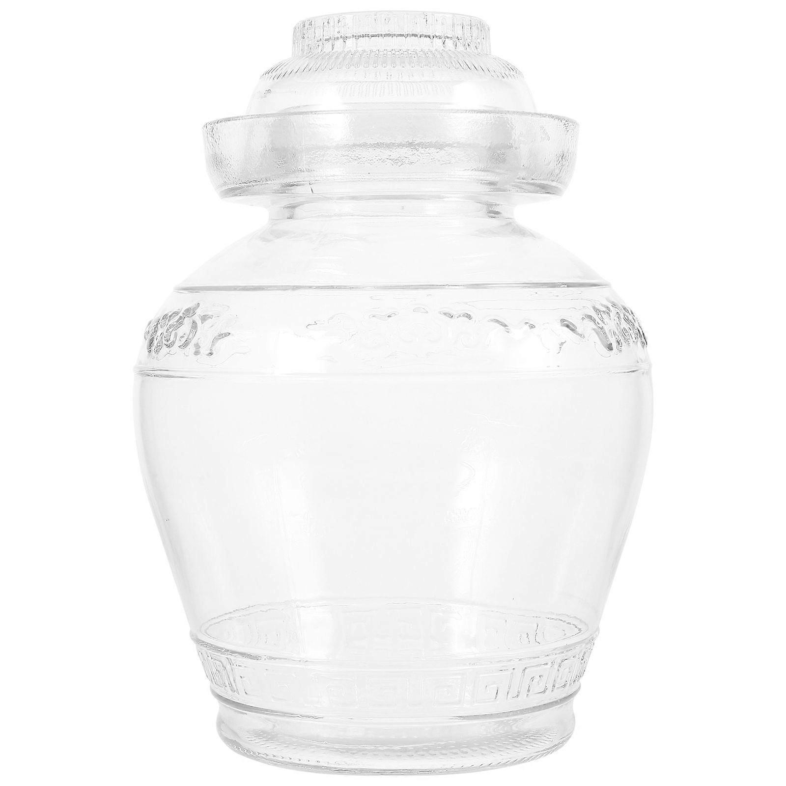 Fermentation Jar Pickle Vegetable Fermentation Tank Fermenting Pickle Clear Container (Random Style)