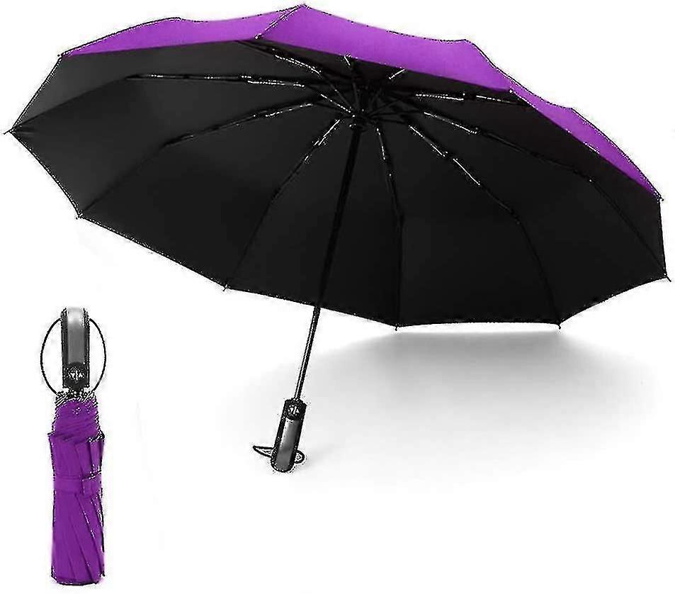 Strong, Windproof E For Women Men Automatic Compact Foldable Travel Umbrella