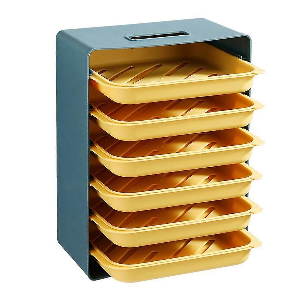 Wall-Mounted Desktop Kitchen Plates Multi-Layer Trays Side Dish Storage Rack