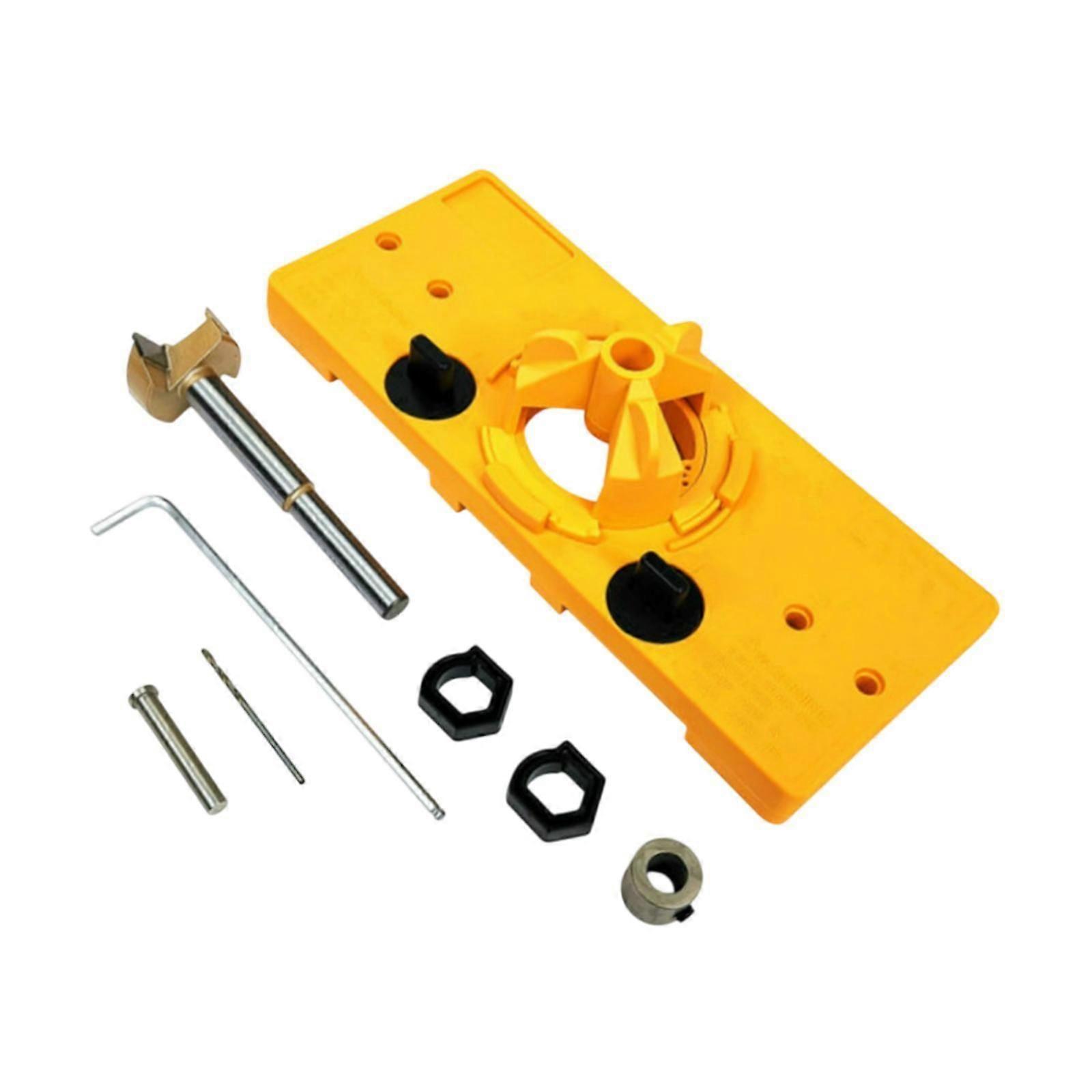 ヒンジホールソージグドリルセットキャビネットドアワードローブ食器棚イエロー用ホールパンチャー