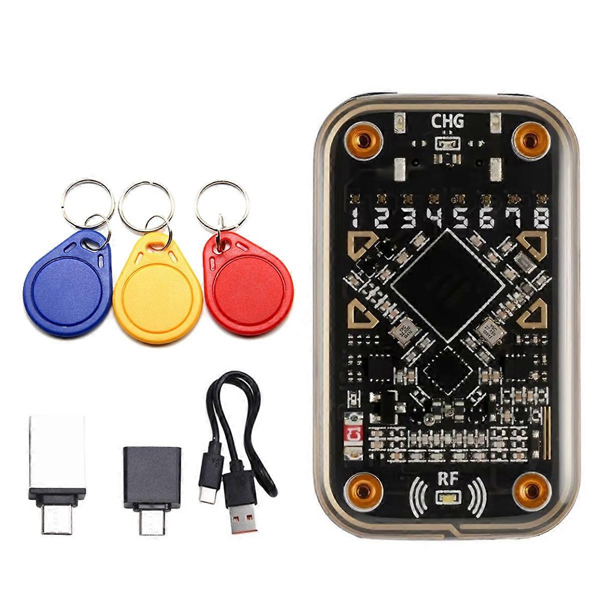 Chameleon Ultra Contactless Smart Card Emulator RFID Smart Chip Reader+3xCUID Keychain Compliant to NFC Read Writer