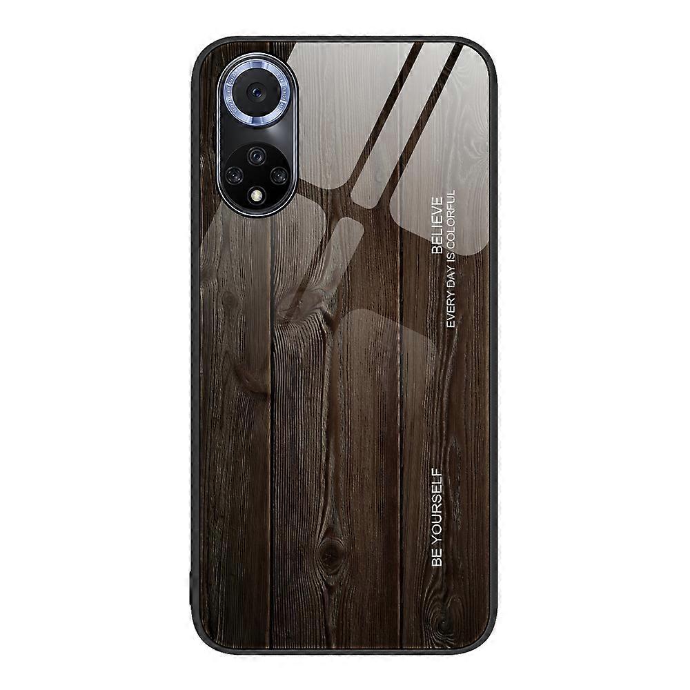 For Huawei nova 9 Wood Grain Glass Protective Case