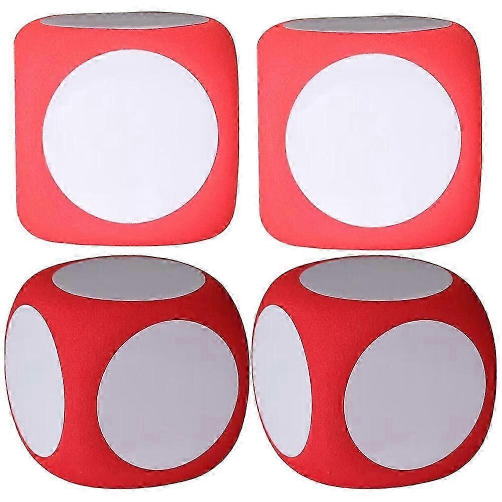 4pcs DIYゲームサイコロラージサイコロ教室書き込み可能なサイコロ装飾的な空白のサイコロ教育用品