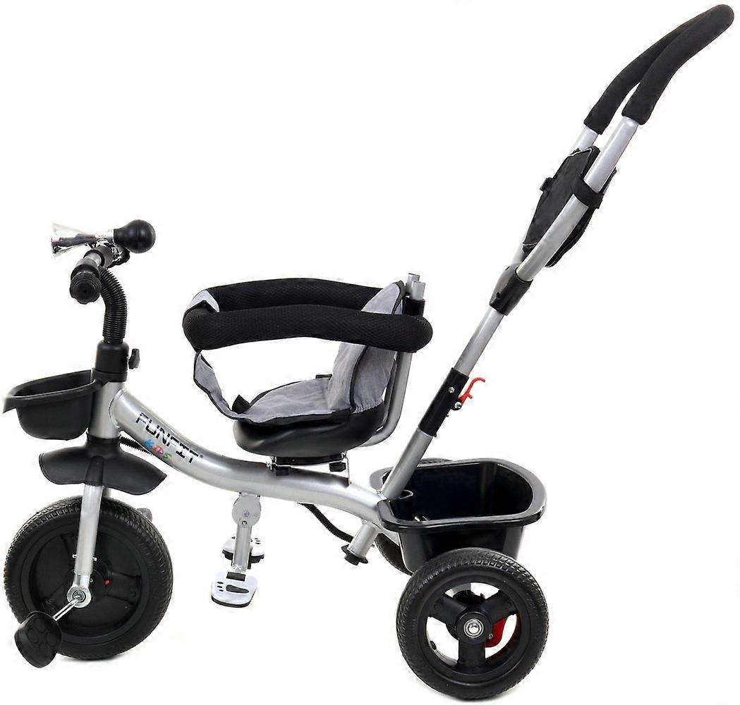 Stroller tricycle - children's bicycle with sun visor - gray
