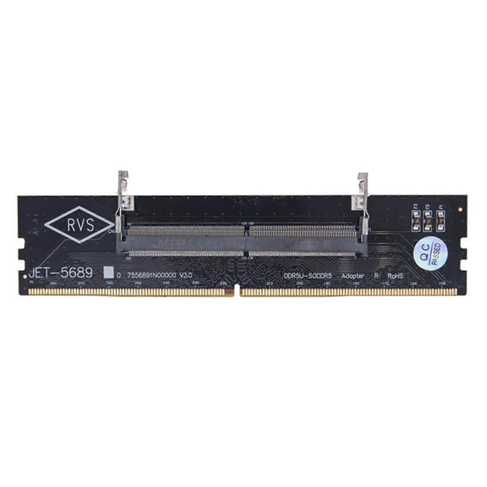 DDR5 SO DDR5 UDIMM Adaptörü Hafıza Kartı Dönüştürücü Test Cihazı Bellek Test Adaptörü Masaüstünden Dizüstü Bilgisayara Dönüştürücü Siyah
