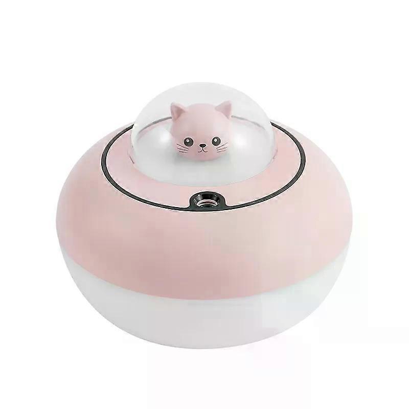 Usb Air Humidifier With Colorful Gradient Light Cute Cat Mini Silent Ultrasonic Aroma Essential Diffuser For Home And Office