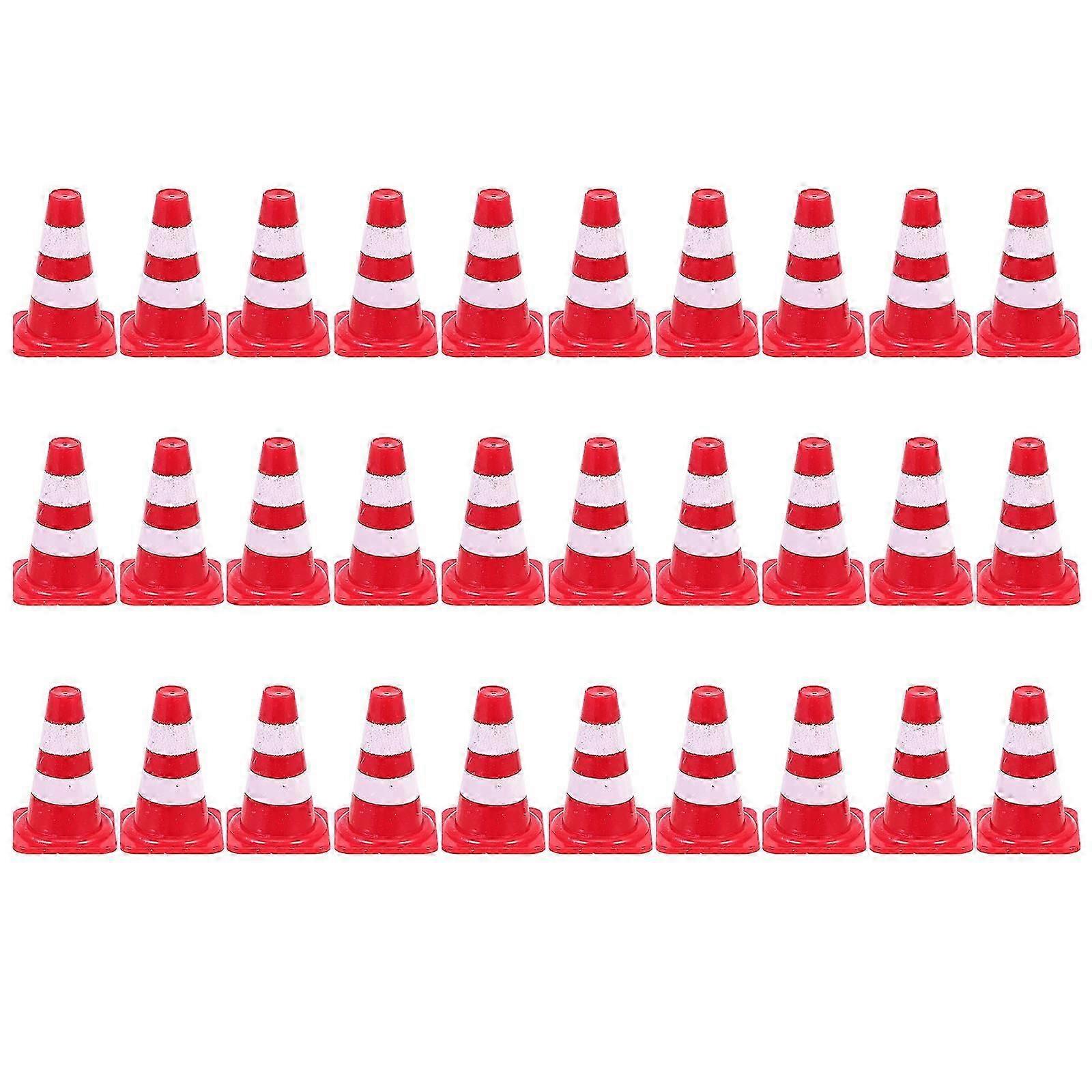 30 Pcs Garçon Outil Playset Mini Cônes De Signalisation Signalisation Signalisation Routière Cône Signes Mini Roadblock Cône Cônes Jouet