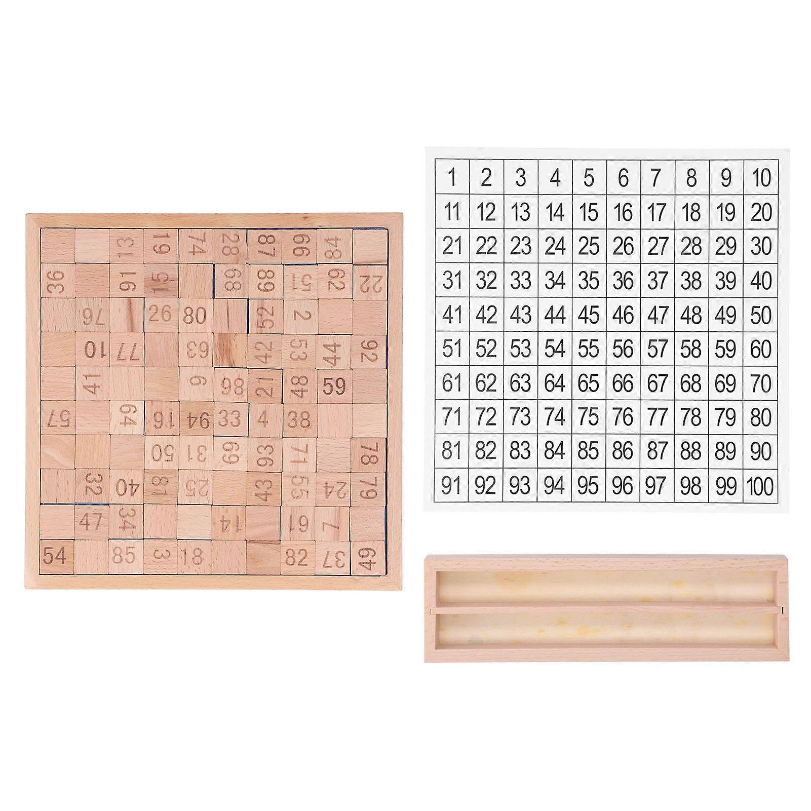 1100 Consecutive Numbers Toy Wooden Children's Educational Hundreds Board Game