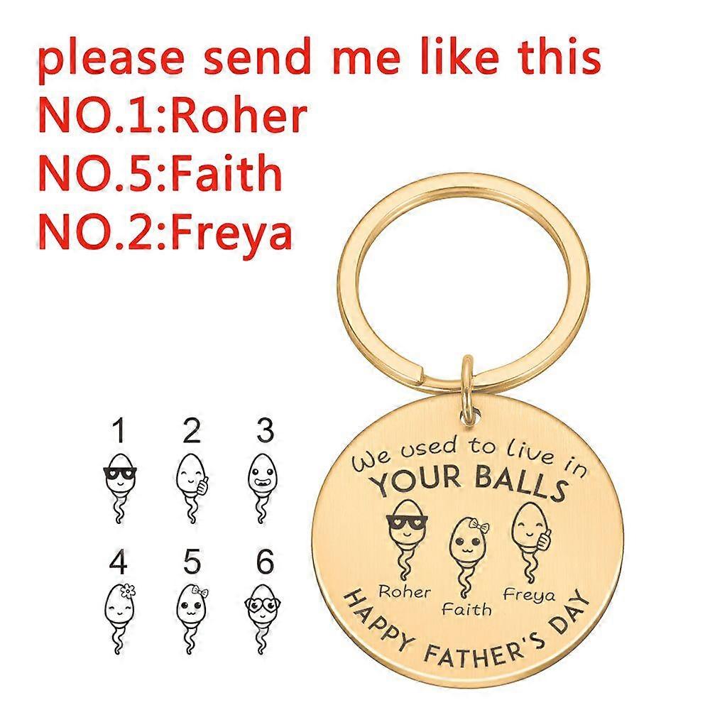 Personalized Keychain with Child's Name for Dad, Original Car Key Gift, Fun Key Hook Decor, for ixdes Fathers
