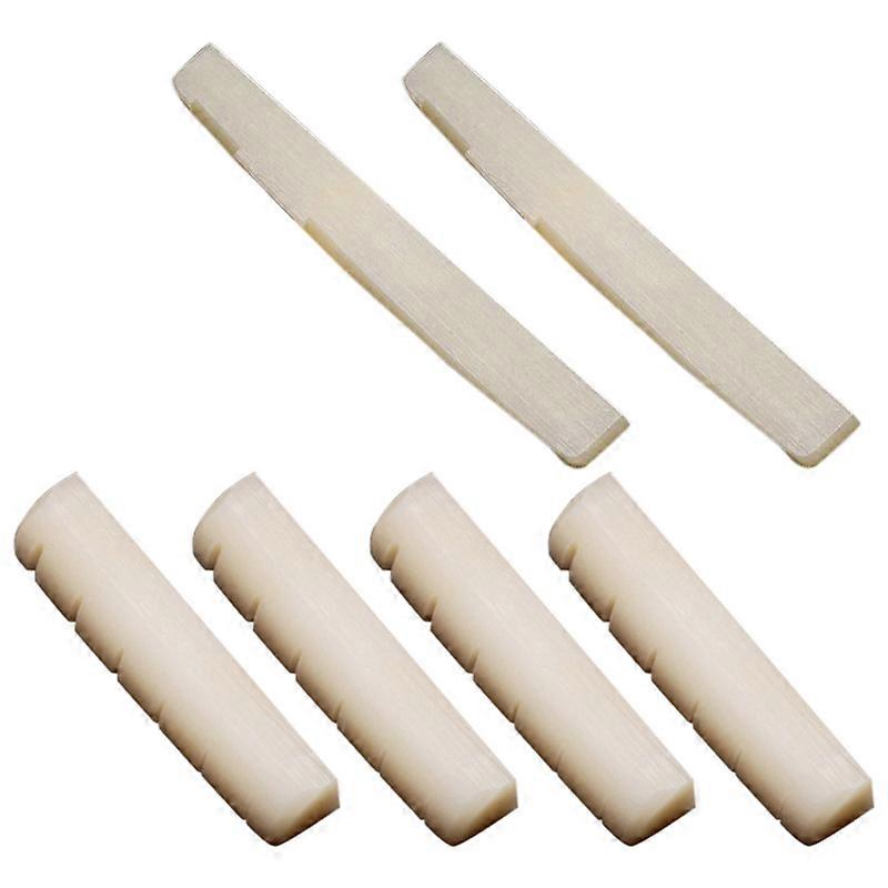 Natural Cattle Bone Guitar Nut Saddle för akustisk gitarr för gitarr
