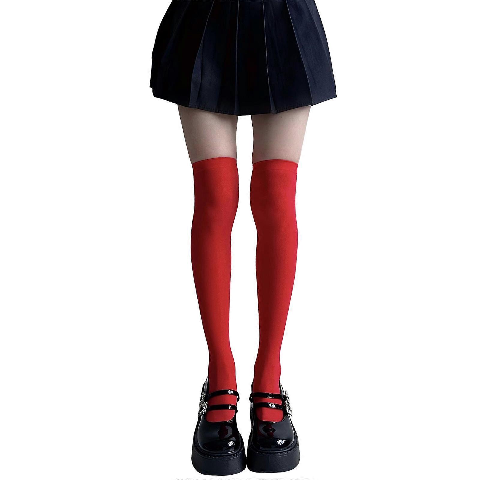 Anime JK Girl Colorful Opaque Stockings for Women Silk Leggings