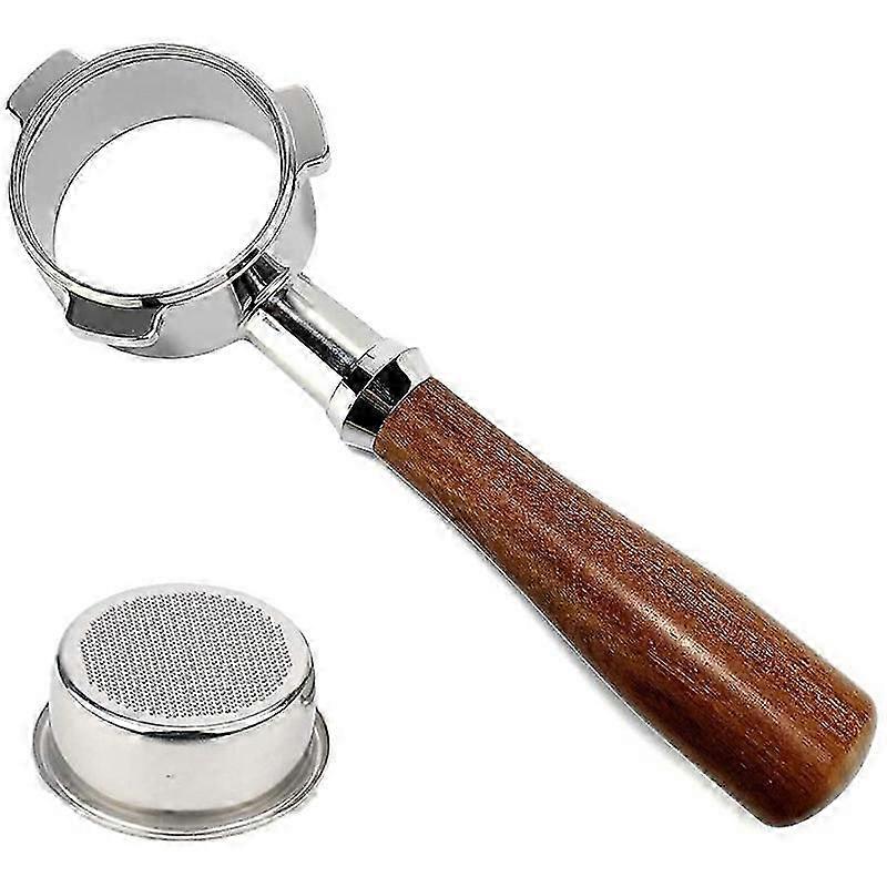 54mm Coffee Bottomless Filter Holder with Basket, Stainless Steel Espresso Machine Filter Replaceme