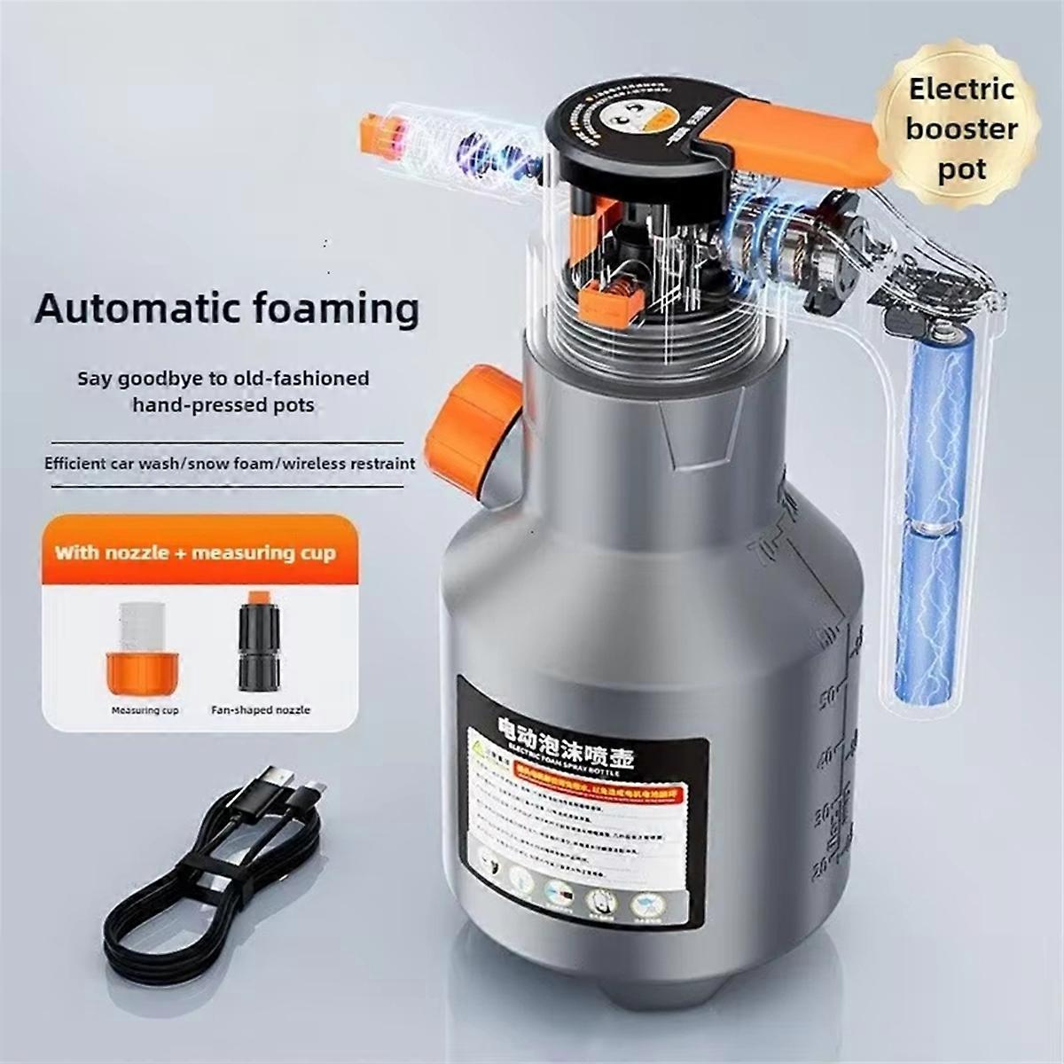 2L Car Wash Foam Sprayer, Premium Snow Foam Pump Sprayer With 2 Nozzles, Hand-Pressurised For Car Cleaning & Watering Flowers