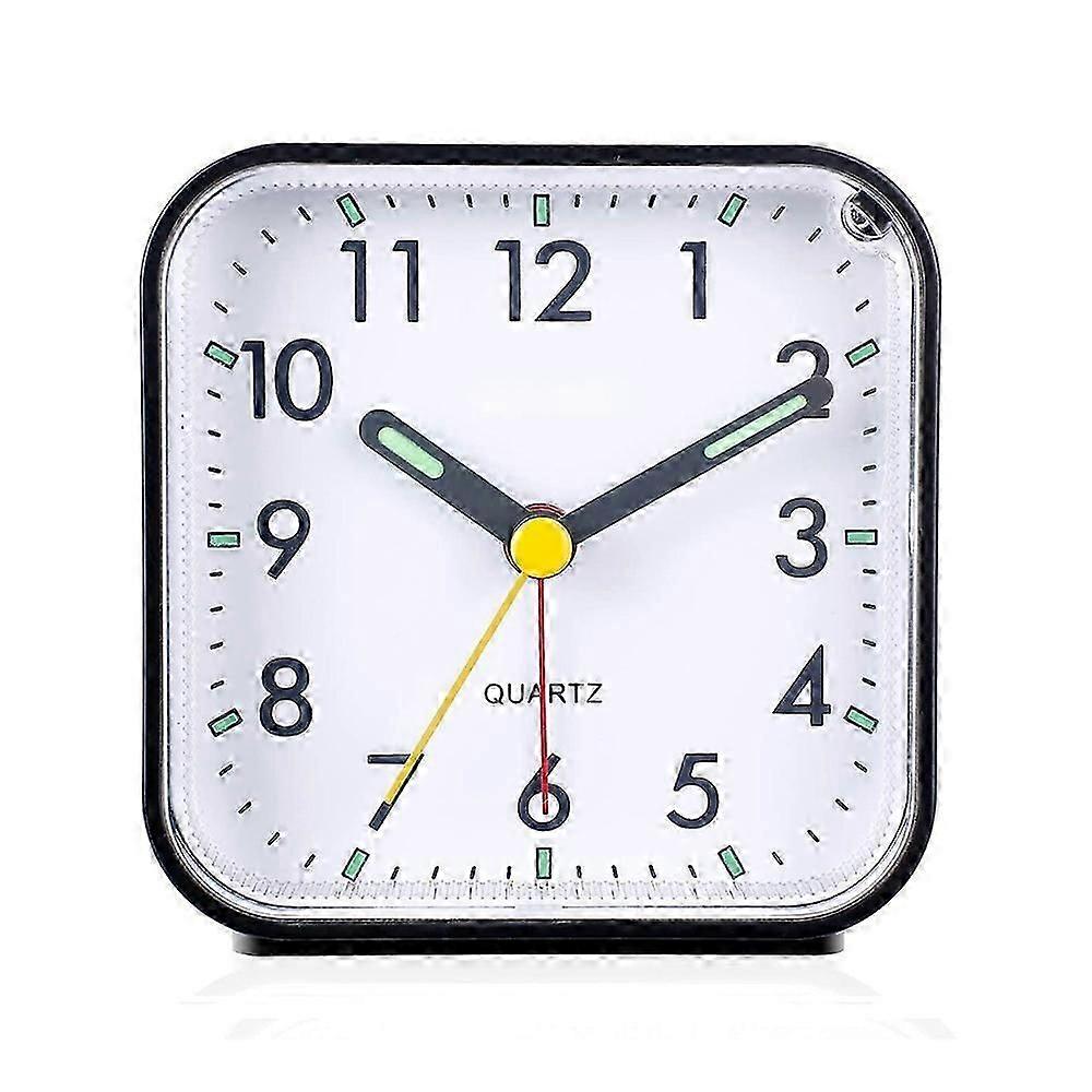Silent Analog Alarm Clock Non Ticking, Gentle Wake, Beep Sounds, Increasing Volume, Battery Operated Snooze and Light Functions, Easy Set