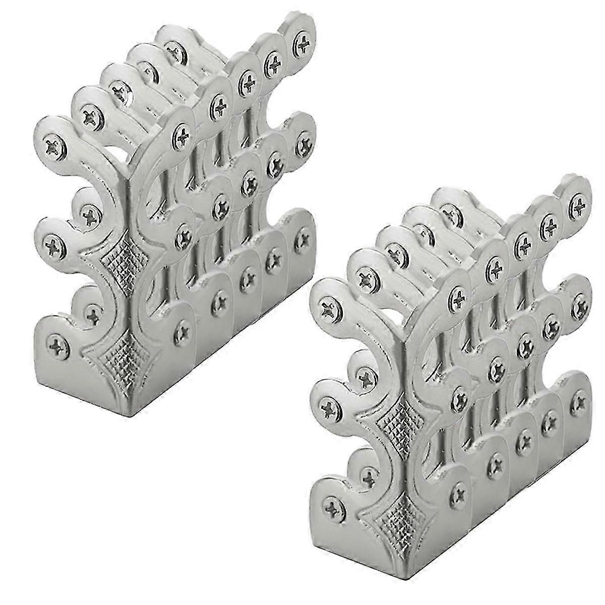 10PC Skiffers Baseboard Corner Protectors Silver hwy