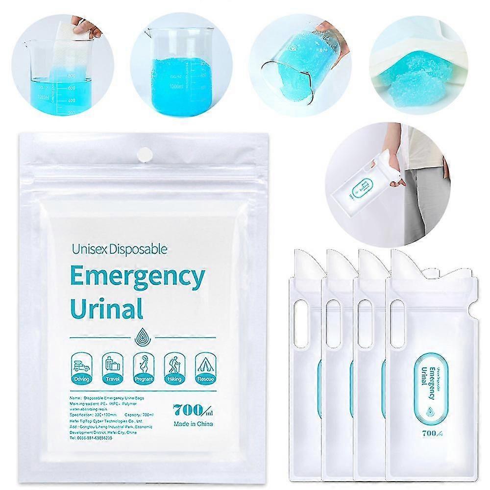 Tek Kullanımlık İdrar Torbaları Acil Taşınabilir Sızdırmaz Kusmuk Torbası Çiş Torbaları Kamp Seyahat Erkekler Kadınlar için Açık Tuvalet Hastalar ve Hamile Kadın