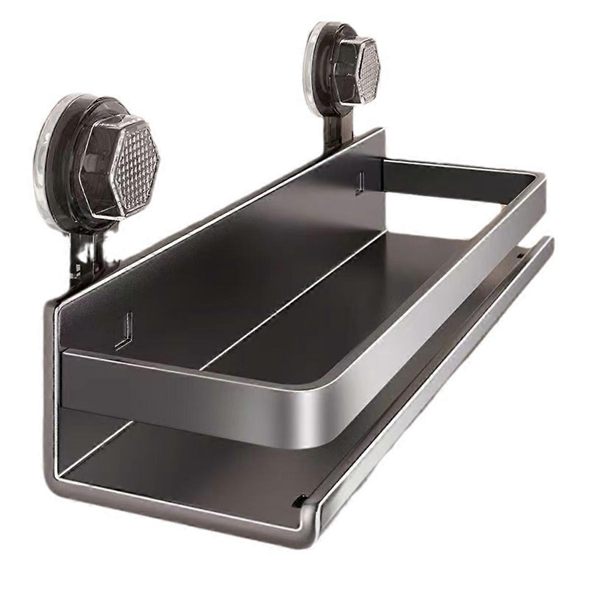 Bathroom Suction Cup Shelf - Wall Mounted Storage Rack for Shower, Home Organizer Holder, Space-Sav