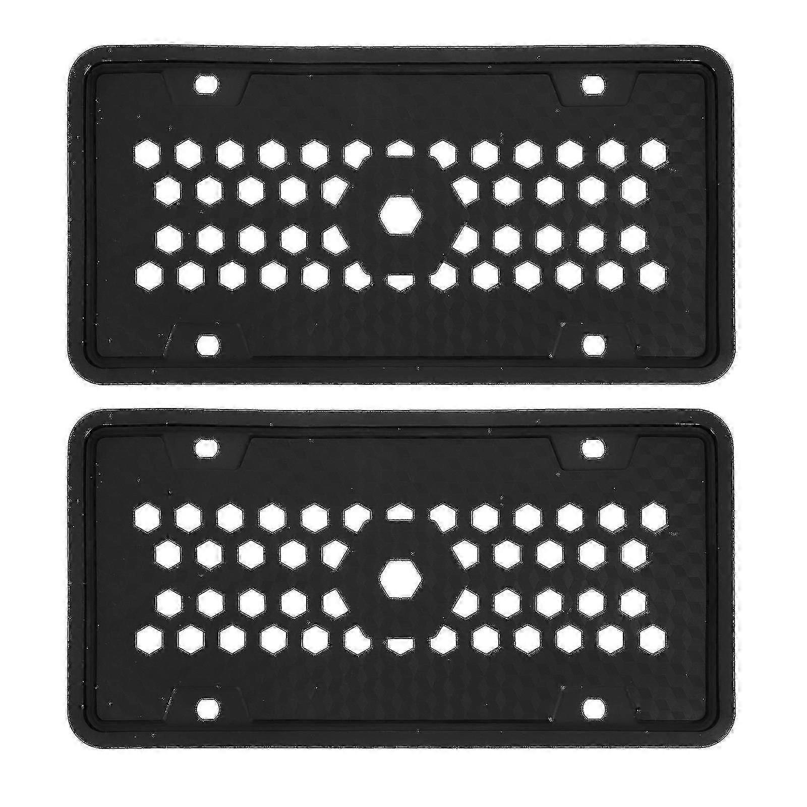 2pcs Silicone License Plate Frames Universal Us Car License Plate Brackets