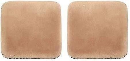 2pcs Velvet Imitation Rabbit Fur Car Cushion Camel Color 45*45cm Plush Front Row Single Seat