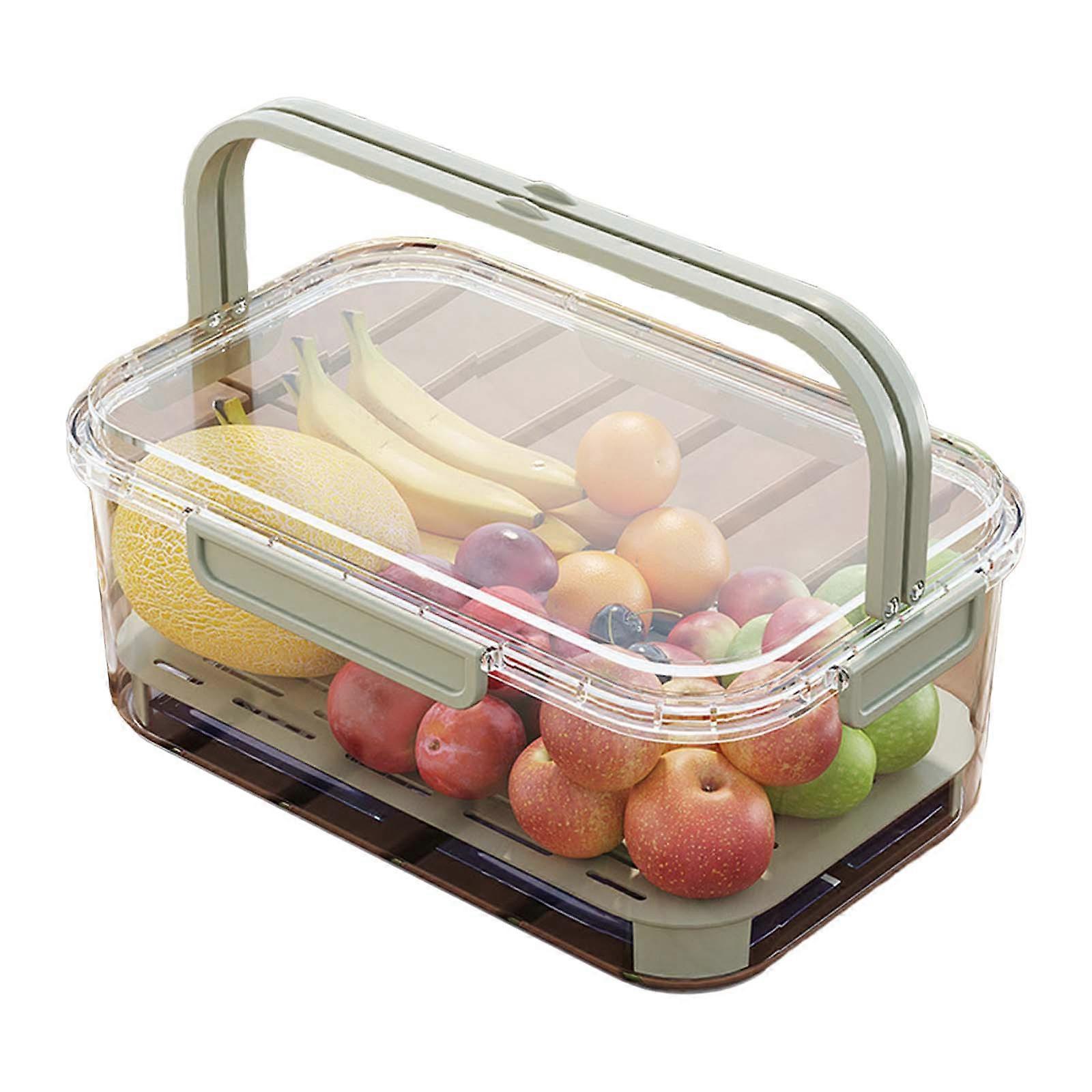 Lunch Box for Food Preservation Convenient Crisper Container with Lid Waterproof Food Freezer Box Leakproofs Storage Box green
