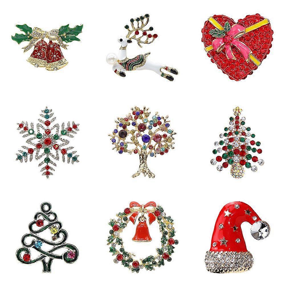 Diamond Christmas Corsage Topper Snowflake brooch