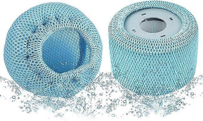 2 Pieces Protective Nets Compatible with Spa Filters, Mesh Cover for Mspa Replacement Filter, Elastic Mesh Protective Filter for Filter Cartridges, S