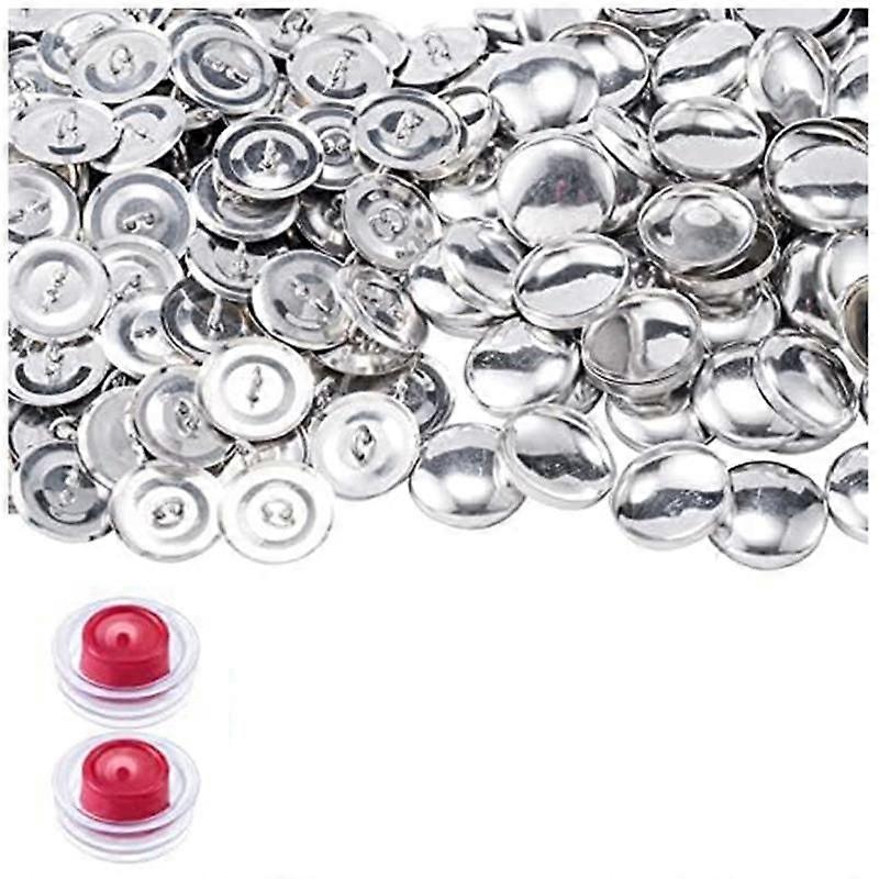100 Sets 23mm Sewing Buttons Cover Kit for Art Crafts Sewing Notion Supplies, 7/8Inch Button Covers & Button Backs