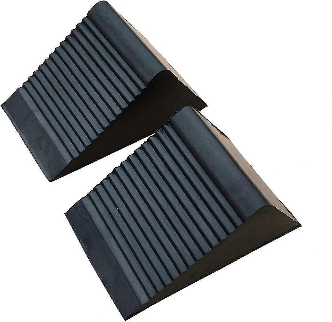 2Pcs Rubber Wedge Blocks Wheel Wedge Restraint Car Friendly