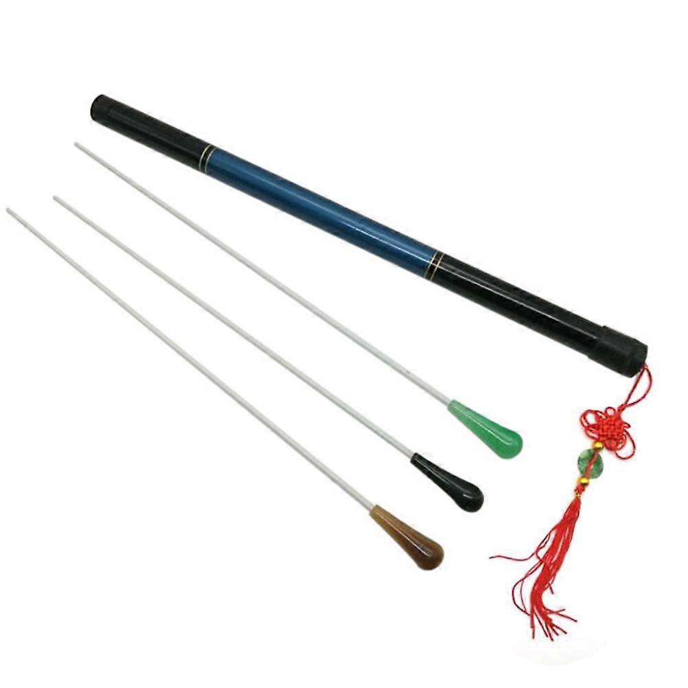 أوركسترا باتون قائد الموسيقى باتون حفلة موسيقية موسيقية مع مقبض عقيق أخضر مقلد