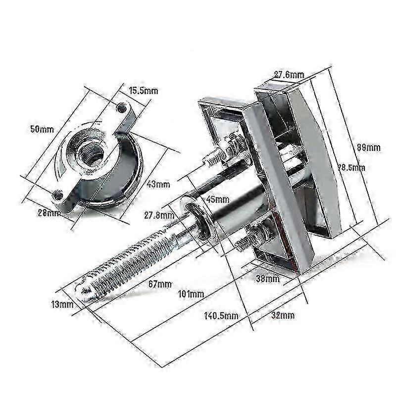 Tubular Lock Cylinder with 3 Keys for Universal Cabinets, Vending Machines, Industrial Use - Zinc Alloy