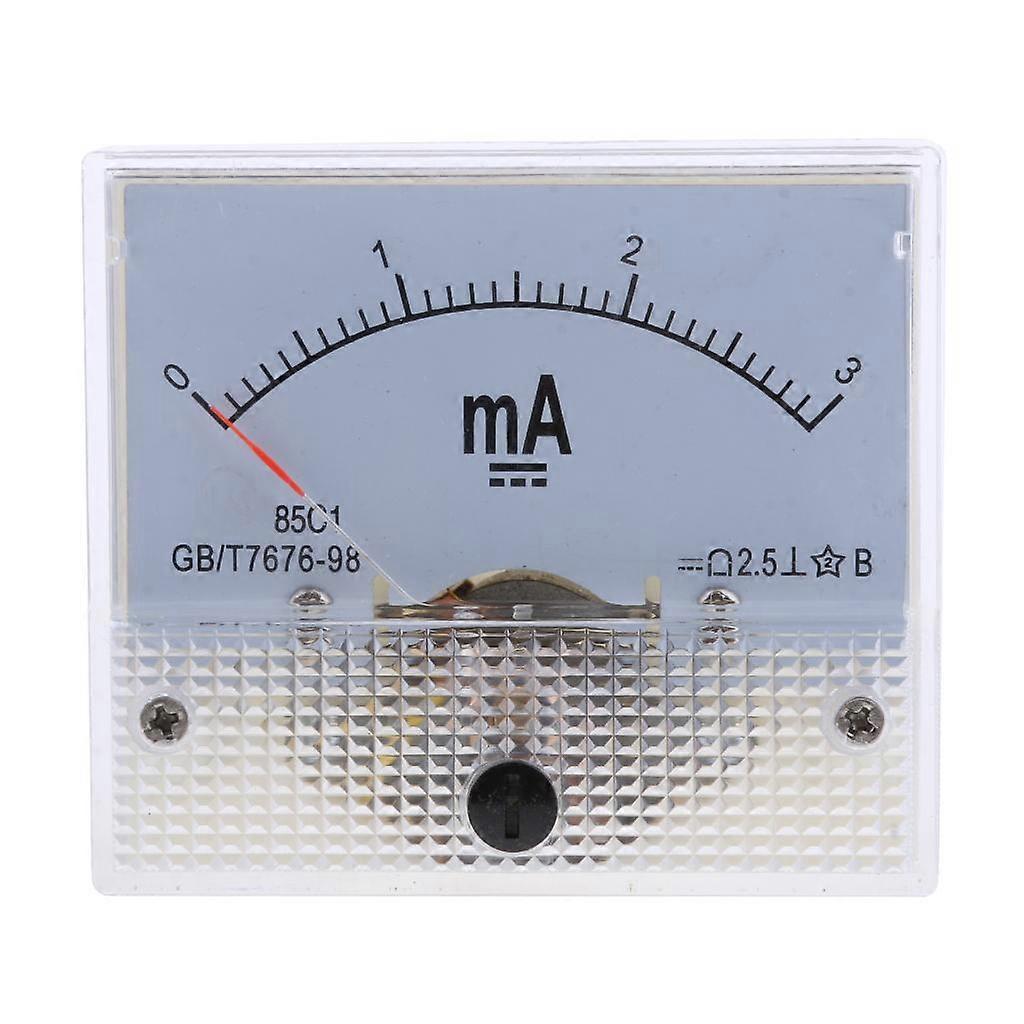 DC 0-1mA Analog Amp Meter Amperemeter Strömpanel Ampere Meter Milliammeter