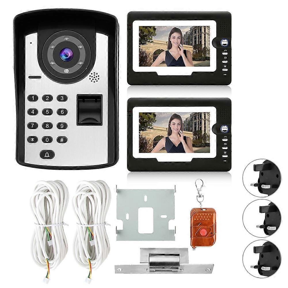 Smart Video Doorbell Kit - 7" HD Screen, Hands-Free Intercom, Multi-Access Unlock Options