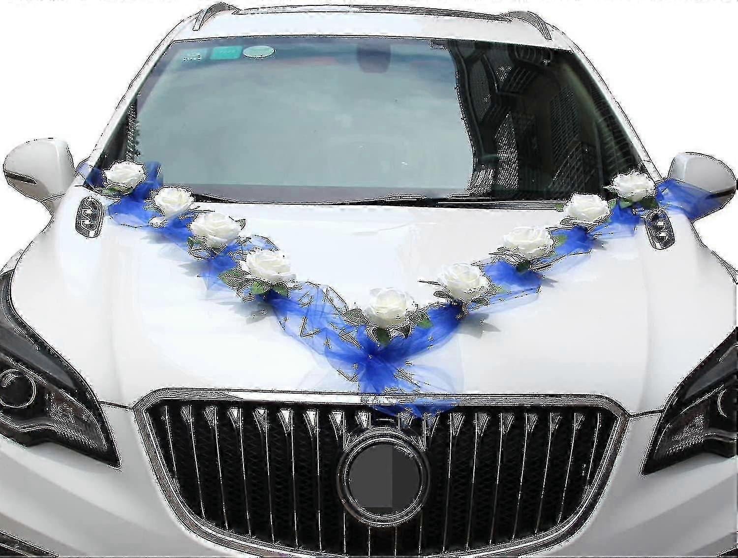 結婚式の車のフラワープレートリボンの弓は、すべての車のモデルのために設定-良い