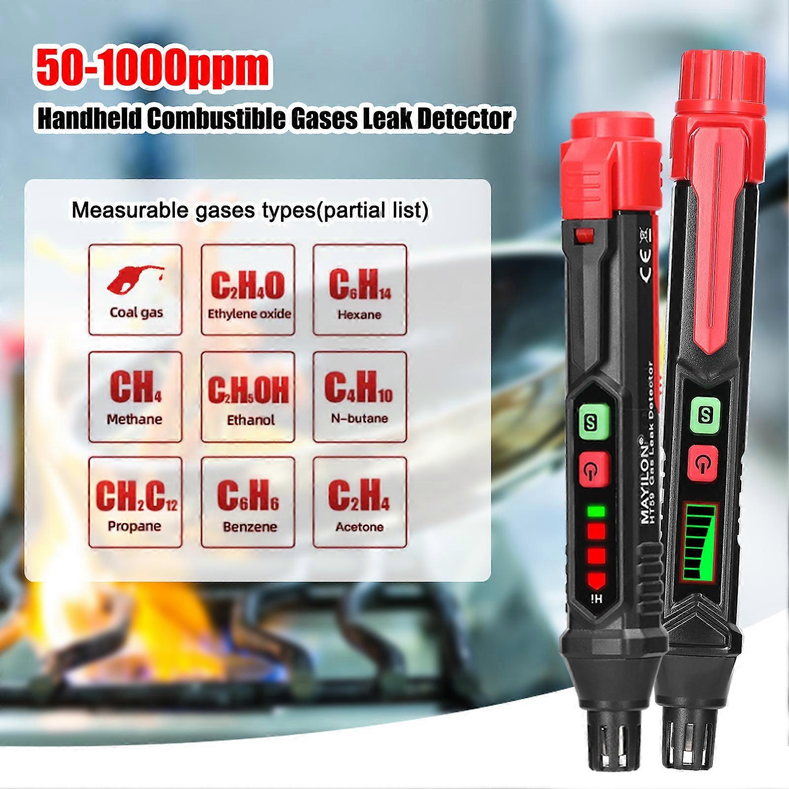 Handheld Leak Detector Natural Leakage Tester Portable PPM Meter Combustible Gases Analyzer Pen