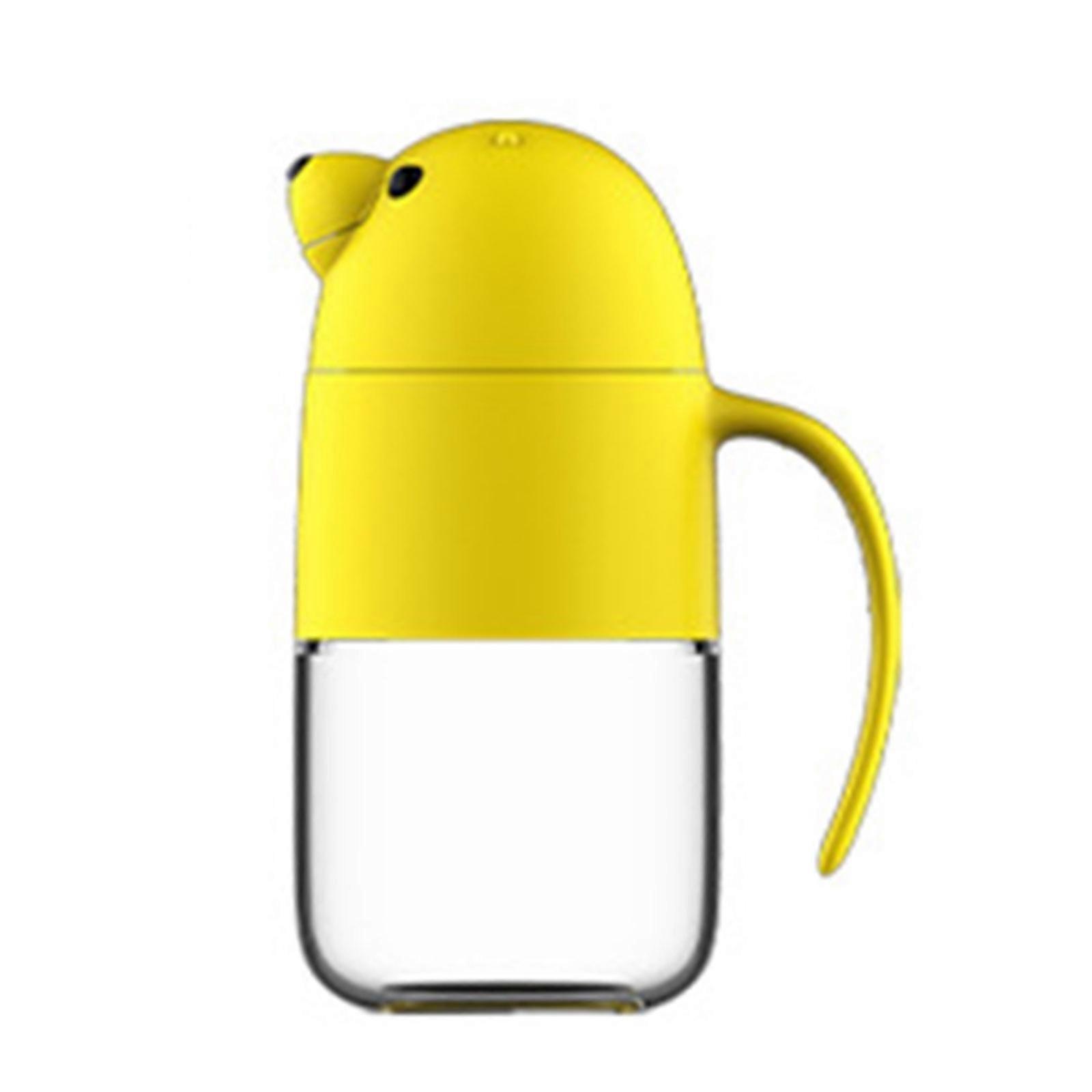 Deschidere automată Închidere Oală de ulei de sticlă Bucătărie Turnarea uleiului Sos de soia rezistent la scurgeri Oțet Condiment Sticlă Instrument de bucătărie Galben