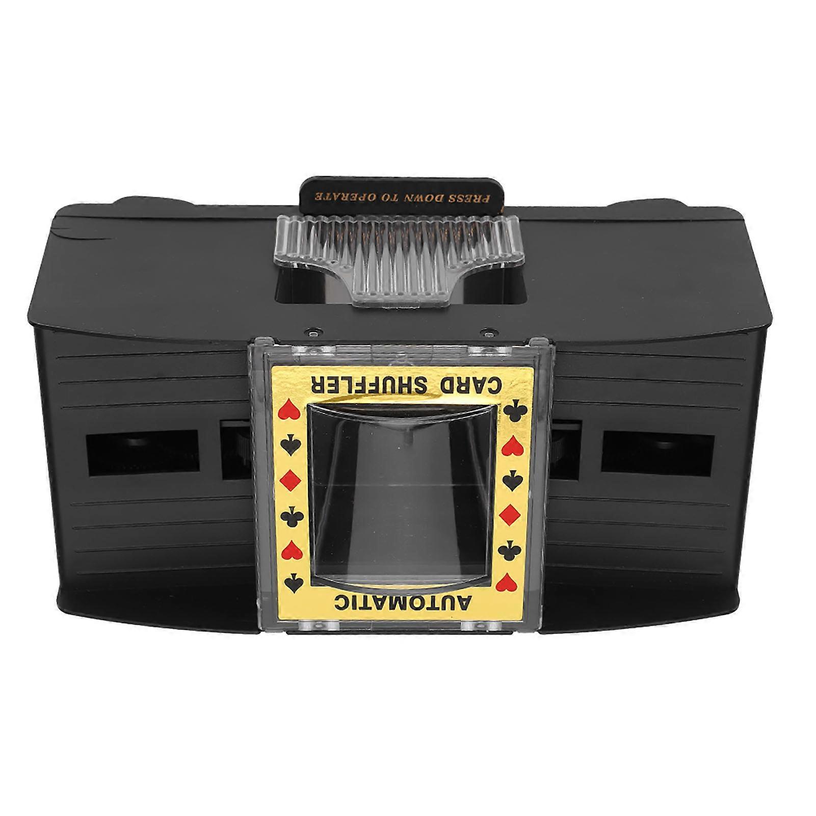 Adult Elderly Electric Automatic 2 Deck Labor Saving Card Shuffler Tool Accessory