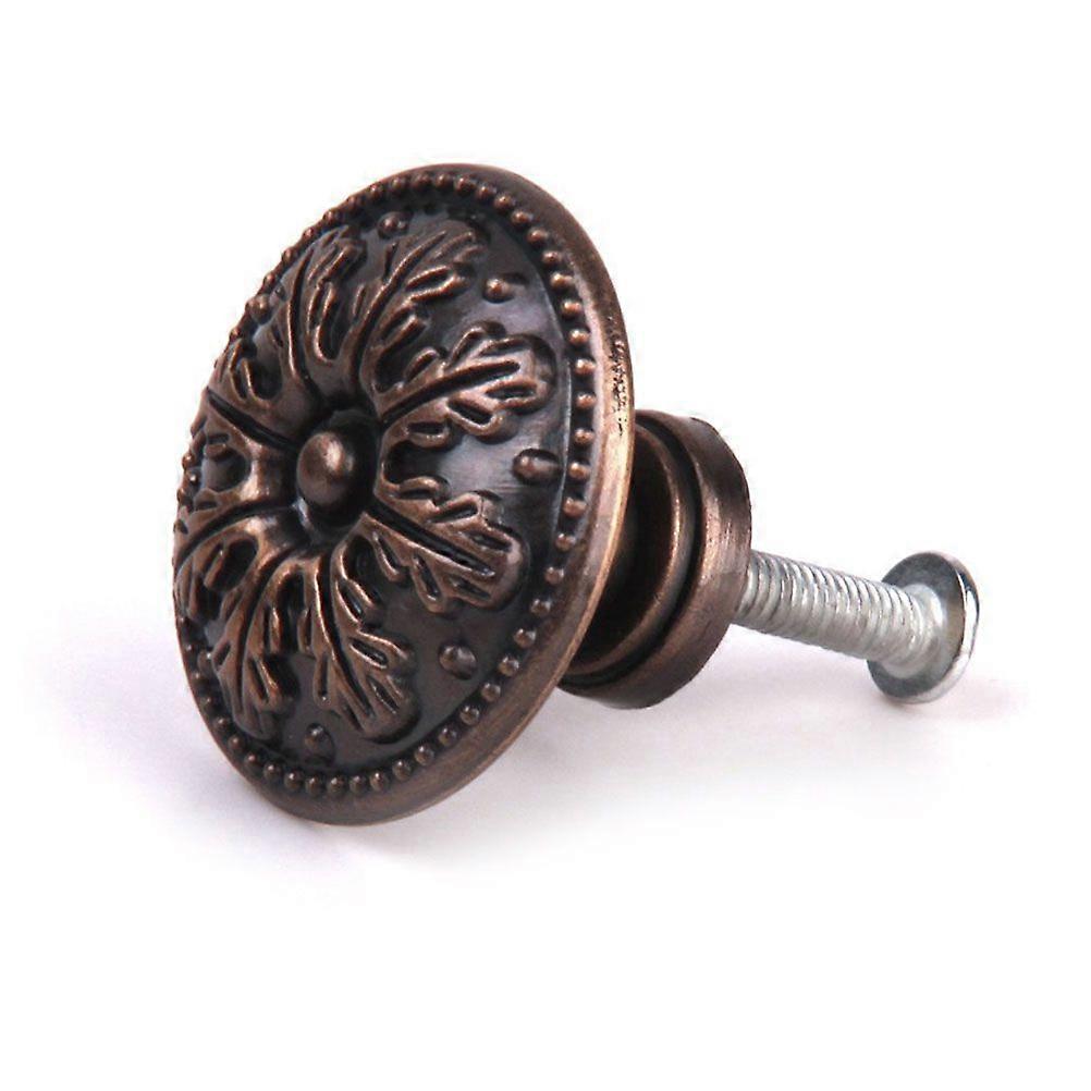 10pcs Classical Cabinet Drawer Cupboard Pull Handle Knob (Red Bronze)