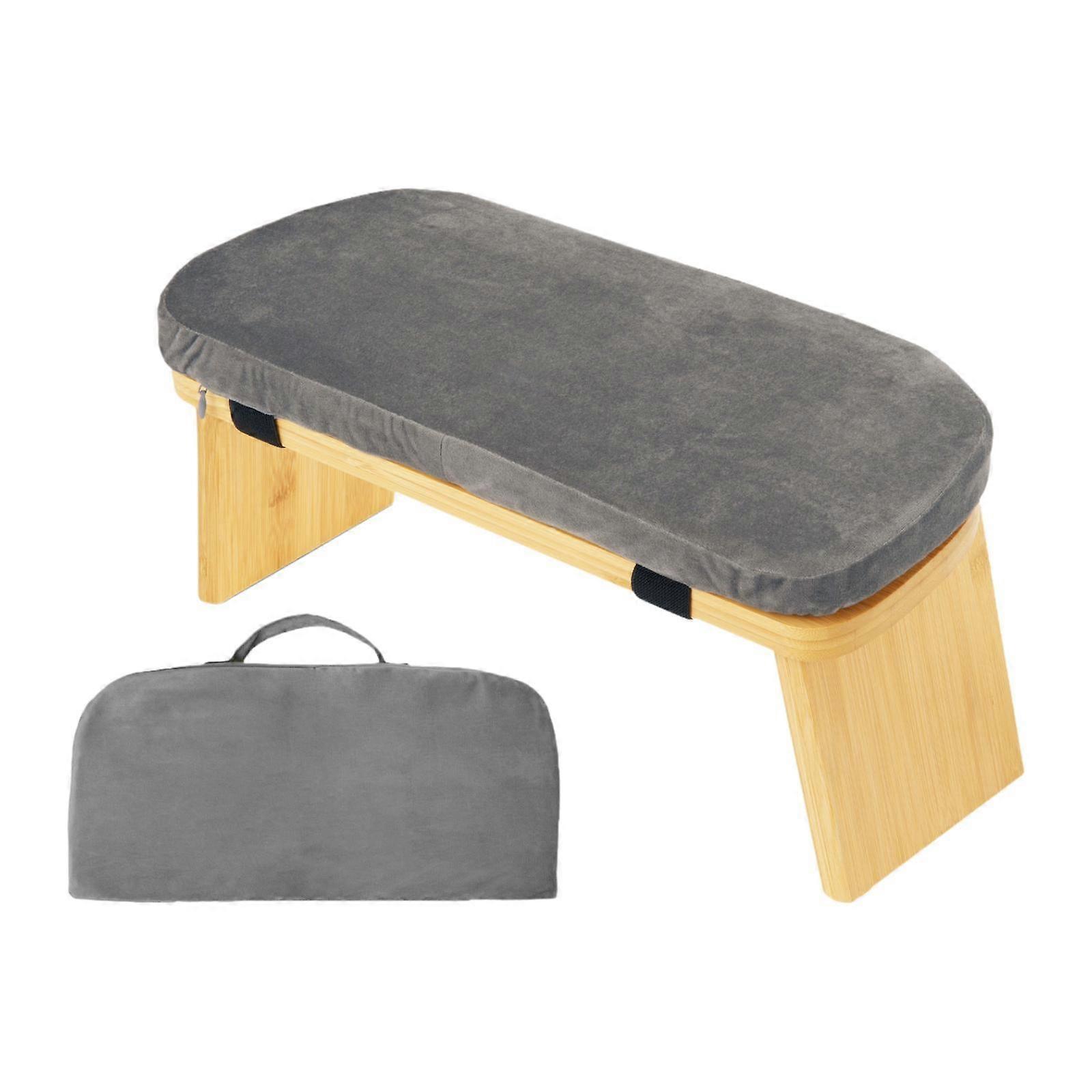 Compact Wooden Kneeling Stool for Ergonomic Support in Various Spaces