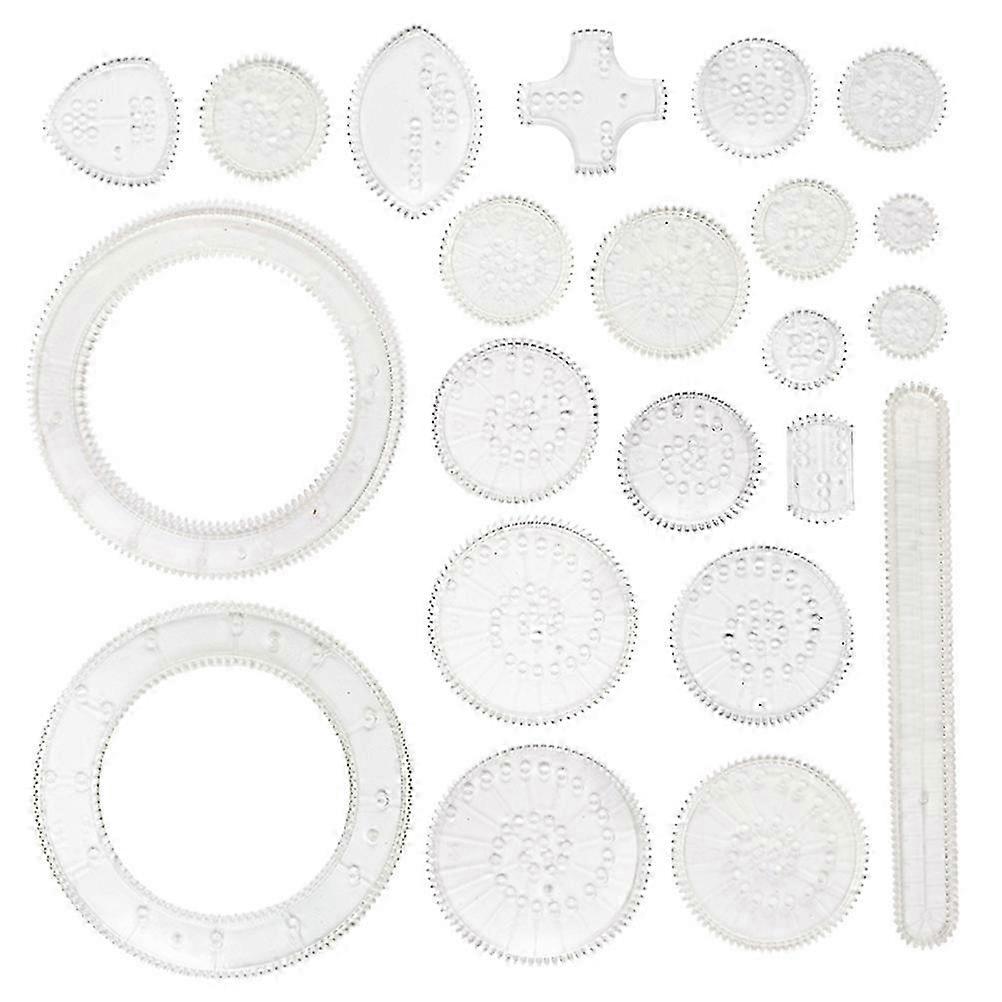 1 Set 22pcs Multifunction Drawing Kit Creative Drawing Tools Transparent