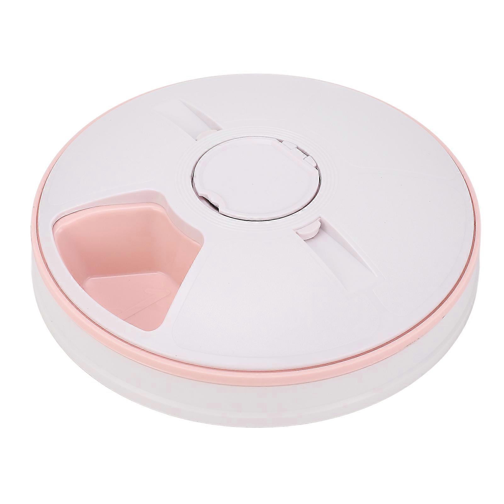 Wet Dry Food Automatic Cat Feeder Multi Meal Portion Control Timed Pet Food Dispenser with APP Control for Cat Dog Pink 