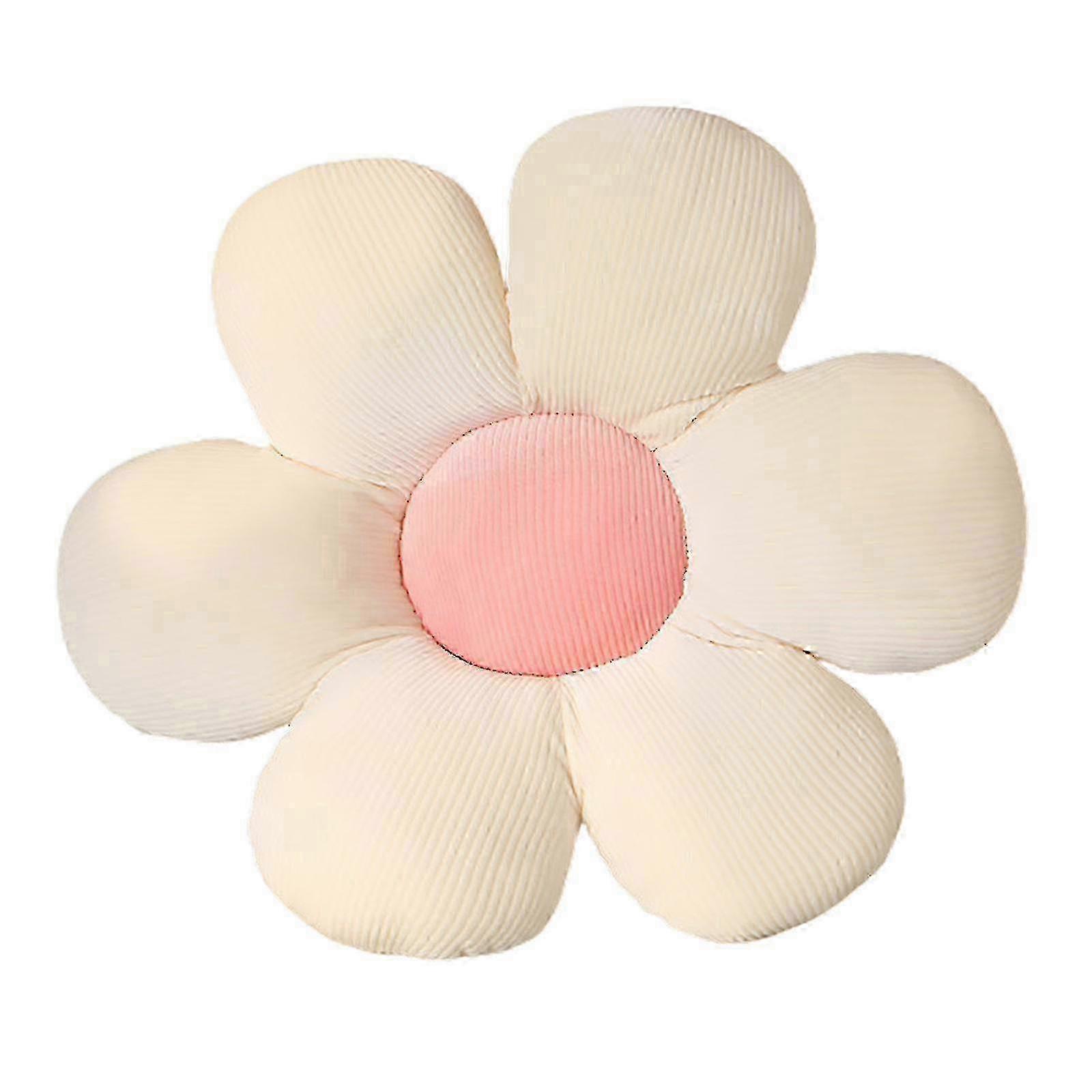 女の子の花の床枕50CM快適な読書ラウンジクッションホワイトピンク