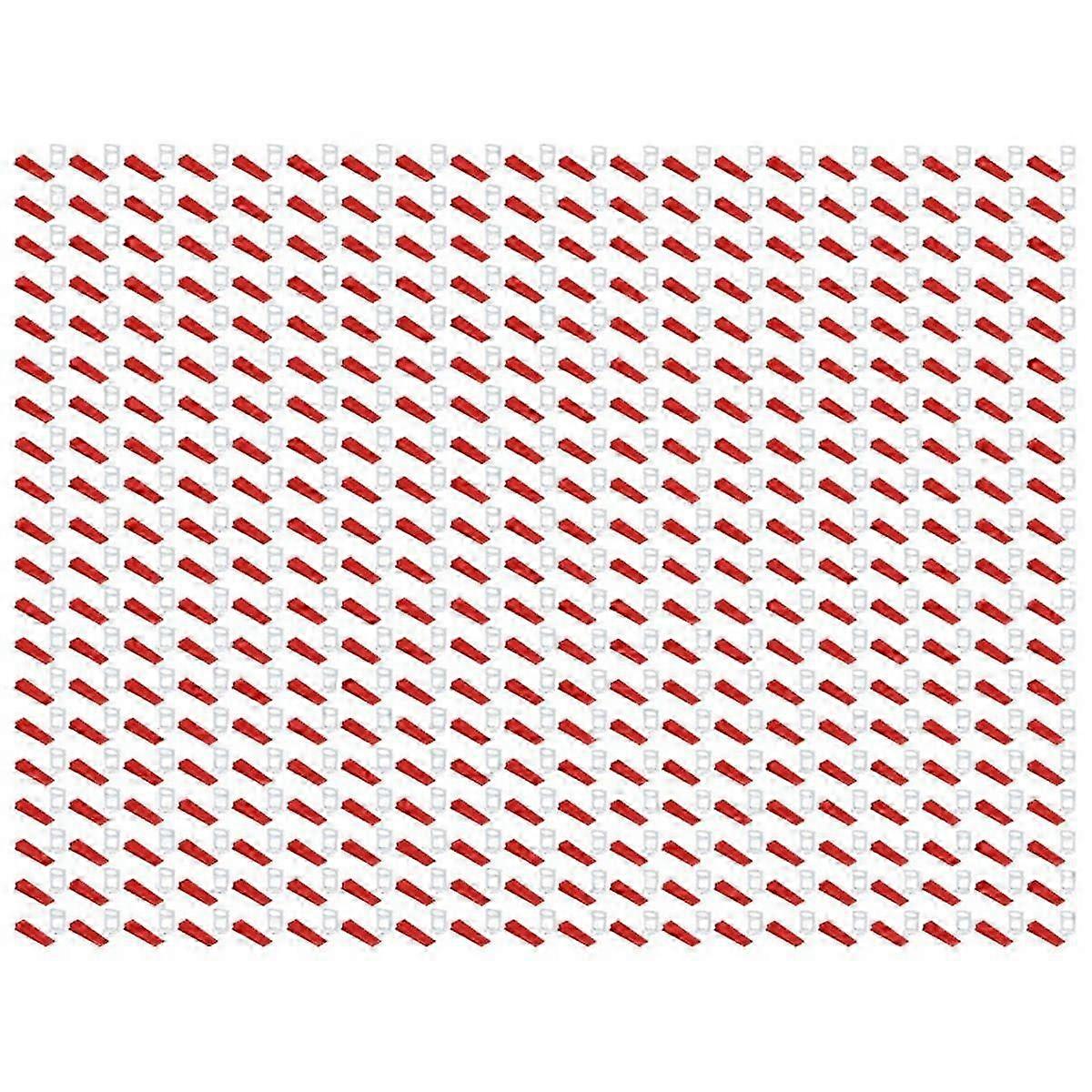 Tile Leveling System 400 Pcs Tile Leveling Spacers and 100 Pcs Wedges Tile Leveling Tool Set for Tile Stone Installation--Red White