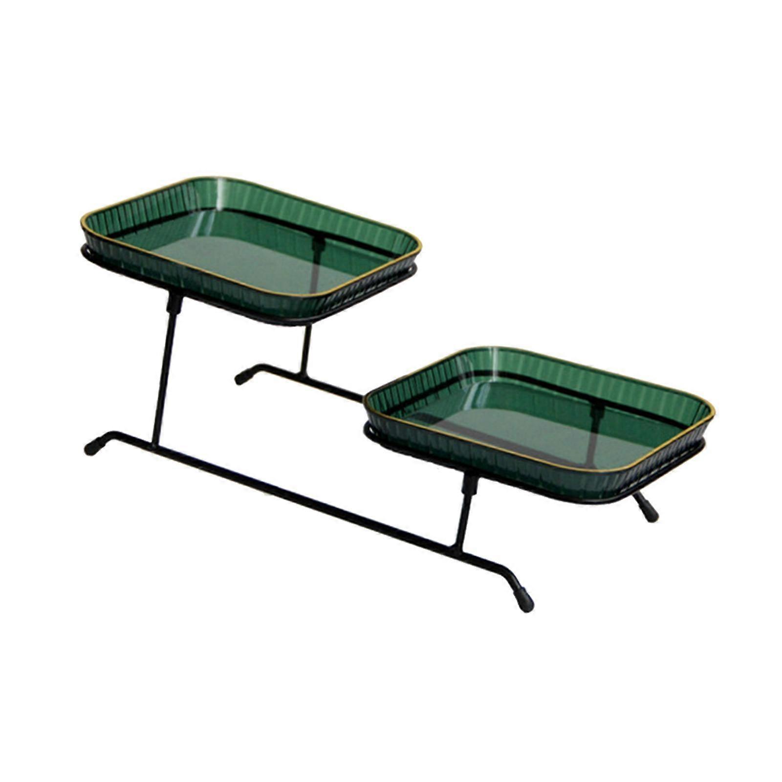 Classic Cupcake Stand Square επαναχρησιμοποιήσιμη πιατέλα σερβιρίσματος 2 στρωμάτων για τη ζωή στο πάρτι