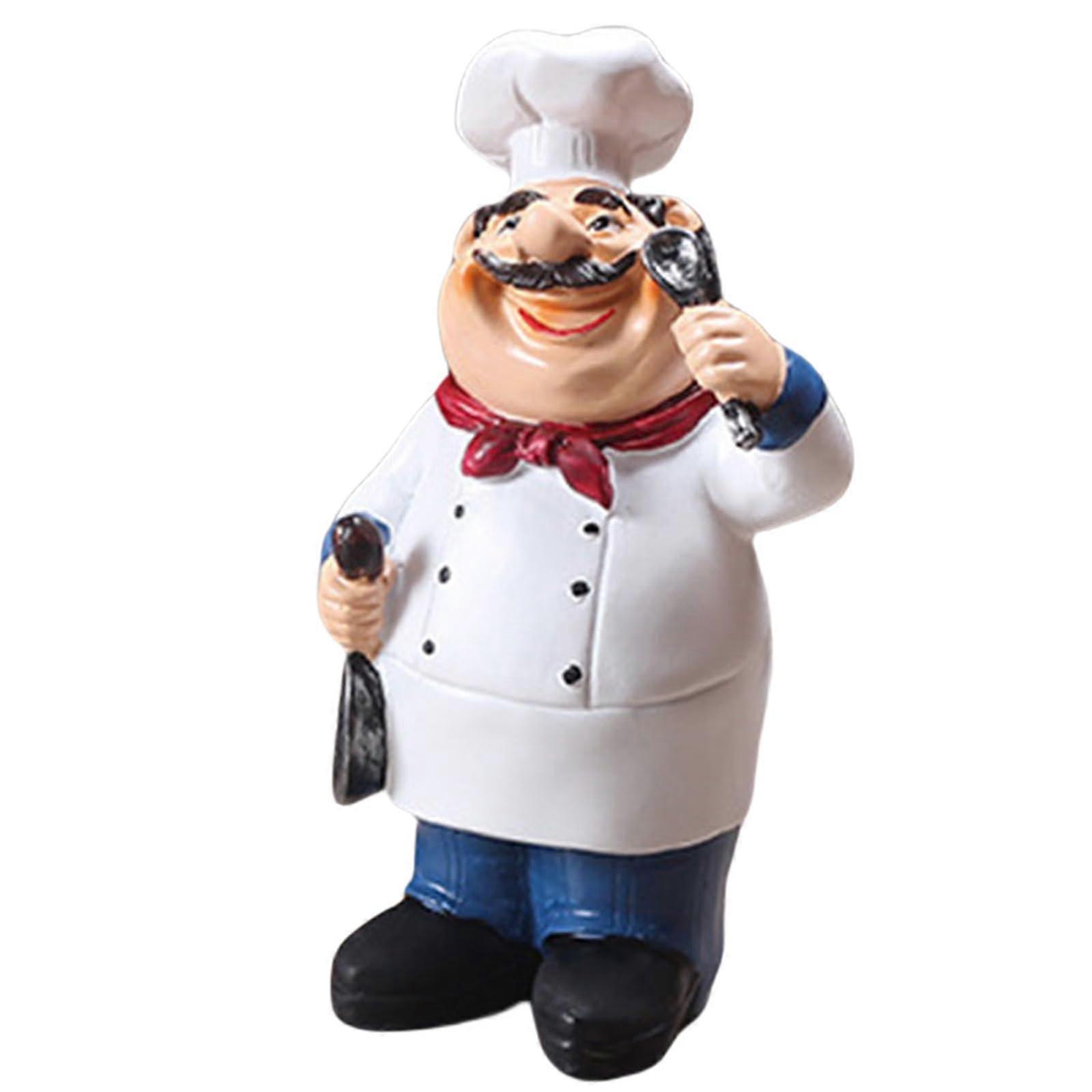 Cook Figurine Tabletop Chef Statue Ornament For Kitchen Decoration And Collecting