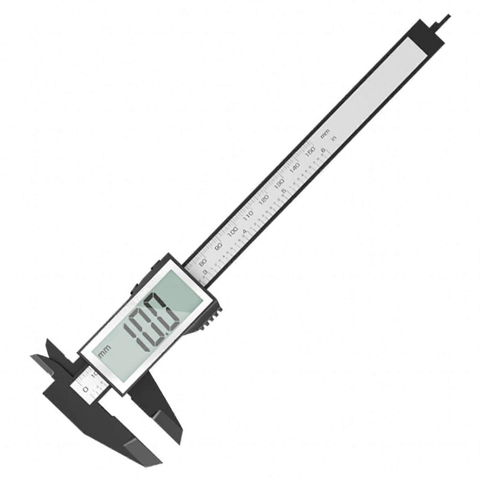 Electronic Digital Caliper 150mm Plastic, Large LCD, 15 Cm To 6 In Conversion, Depth Gauge, Inner Diameter