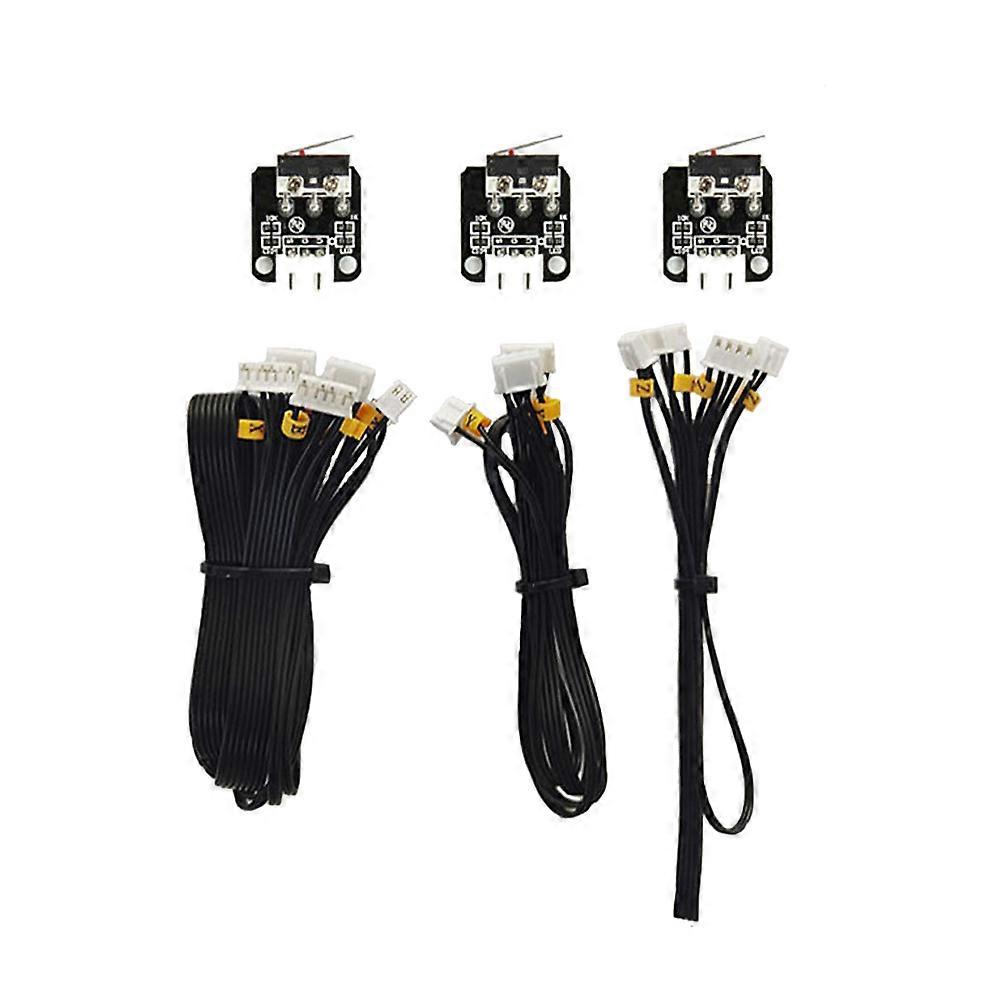 3D Printer Limit Switch Set with 3 Pin Mechanical Switch Cable Y Z Compatibility Black